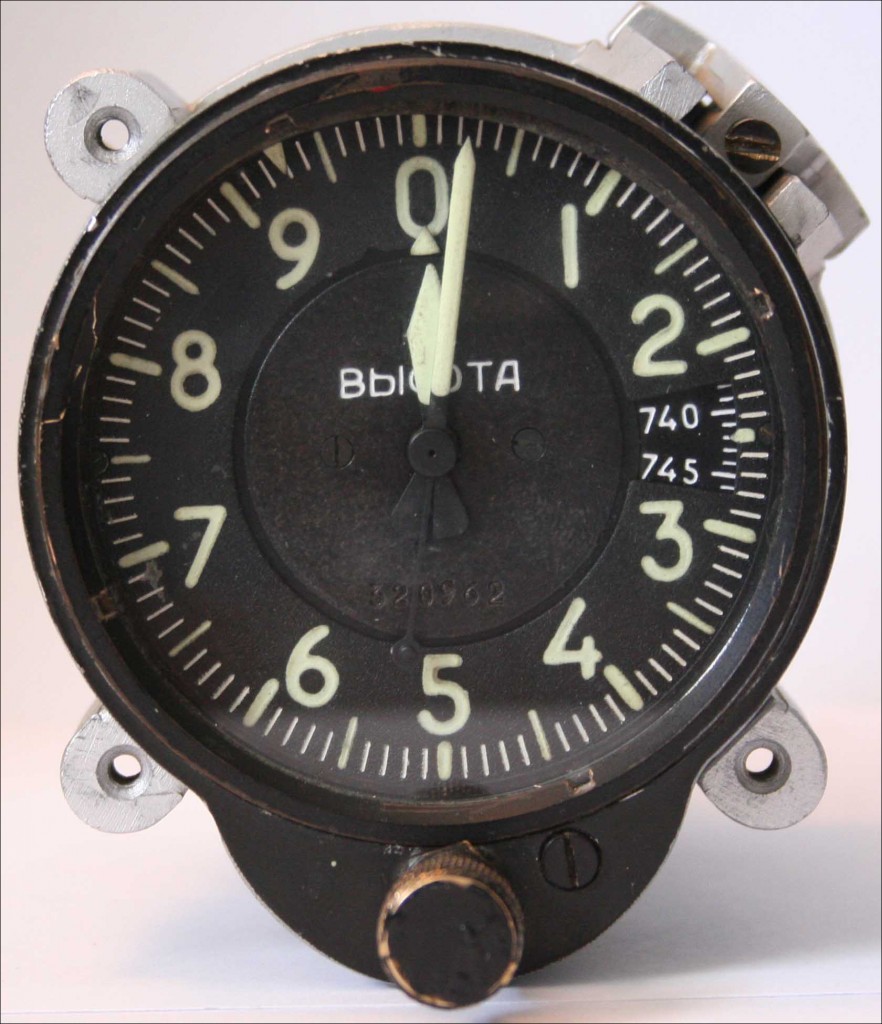 Soviet Barometric altimeter VD-20 Height measures Vintage Aviation Height Meter Original Aircraft Military Air Force Cockpit