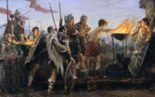 Scaevola, hedersnamnet på krigets hjälte med etruskerna Gaius Mucius