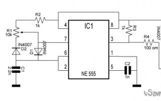PWM circuits.  PWM controller.  Pulse width modulation.  Scheme.  Analog circuit assembly step by step