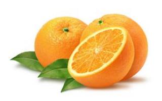 Kaloriinnehåll i apelsin, fördelaktiga egenskaper