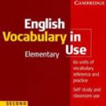 Opći književni i knjižni vokabular Knjižne riječi na engleskom jeziku