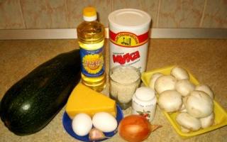 Zucchinirätter - recept för matlagning i ugnen snabbt och välsmakande