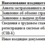 Ապահովադրի կողմից Ռուսաստանի Դաշնության Կենսաթոշակային ֆոնդ փոխանցված տեղեկատվության ցանկը (ձև ADV-6-2)
