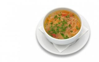 Овощной суп с куриным филе